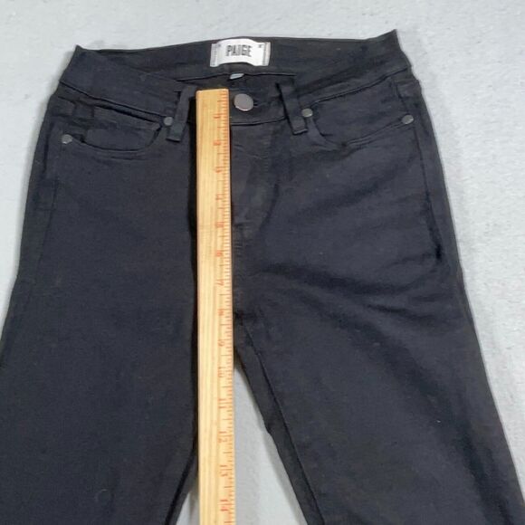 Paige Jeans Womens Verdugo‎ Ankle Skinny size 27 x 30 Black Denim Stretch - Picture 5 of 12